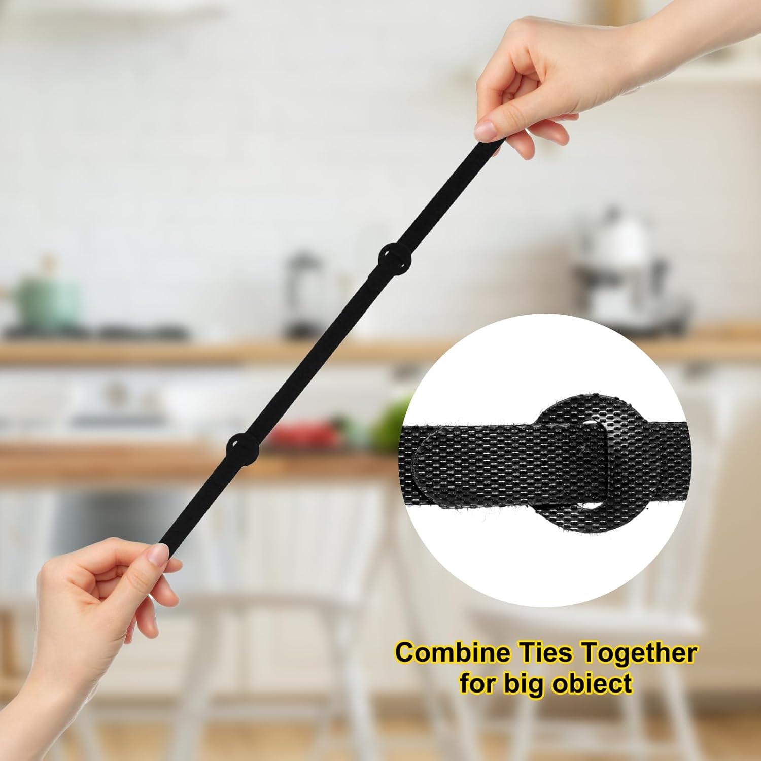 150PCS Correas de Sujeción OUPENG 15,24 cm Nylon Negro