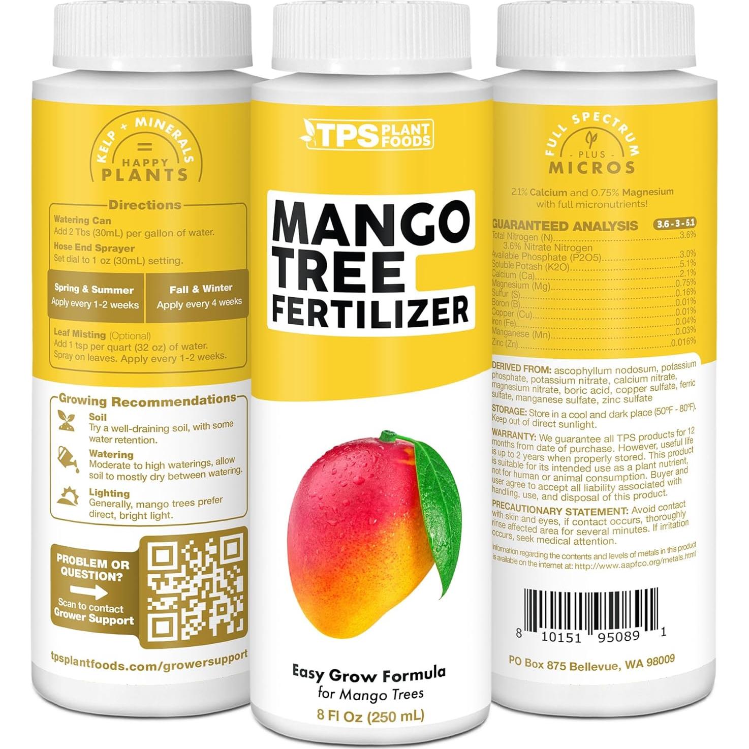 Fertilizante Líquido para Árboles de Mango TPS Nutrients 0.95L