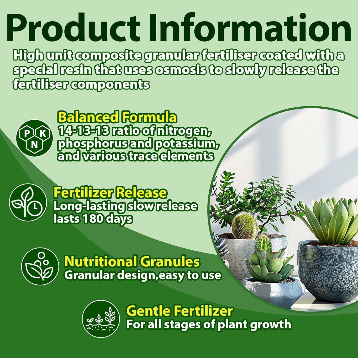 Fertilizante Orgánico de Liberación Lenta 330g LZH para Plantas