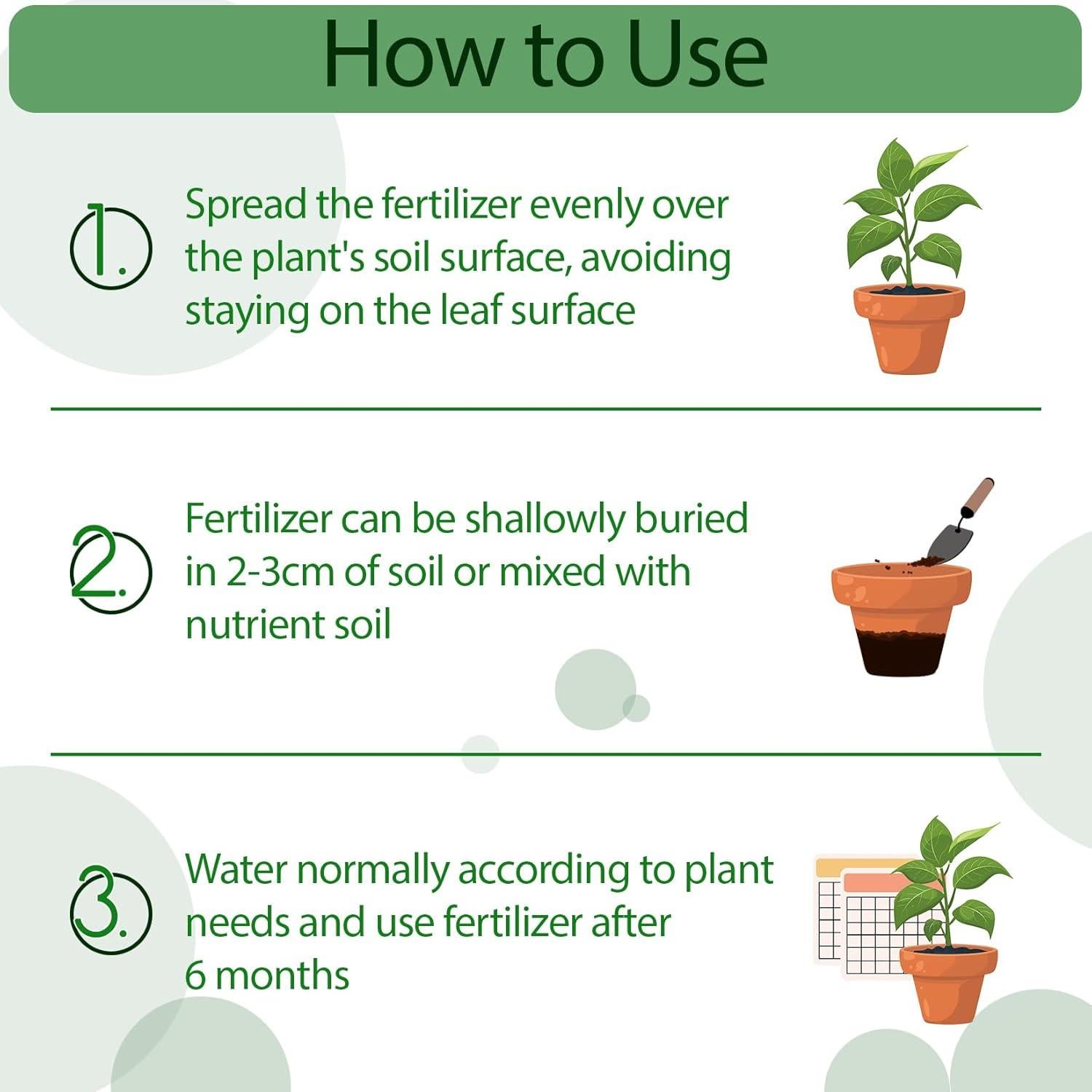 Fertilizante Orgánico de Liberación Lenta 330g LZH para Plantas