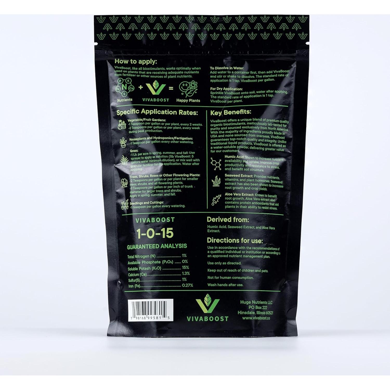 Biostimulante Orgánico VivaBoost 0.45 kg - Fertilizante OMRI
