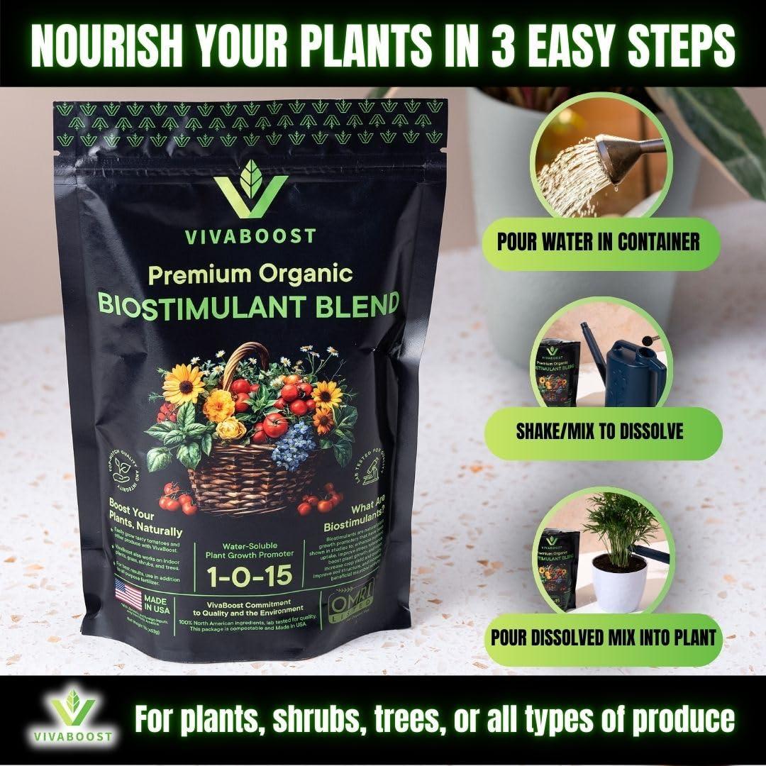 Biostimulante Orgánico VivaBoost 0.45 kg - Fertilizante OMRI