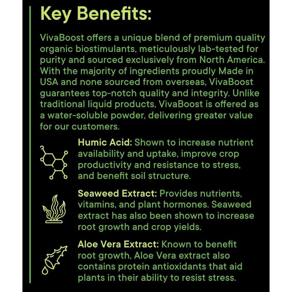Biostimulante Orgánico VivaBoost 0.45 kg - Fertilizante OMRI
