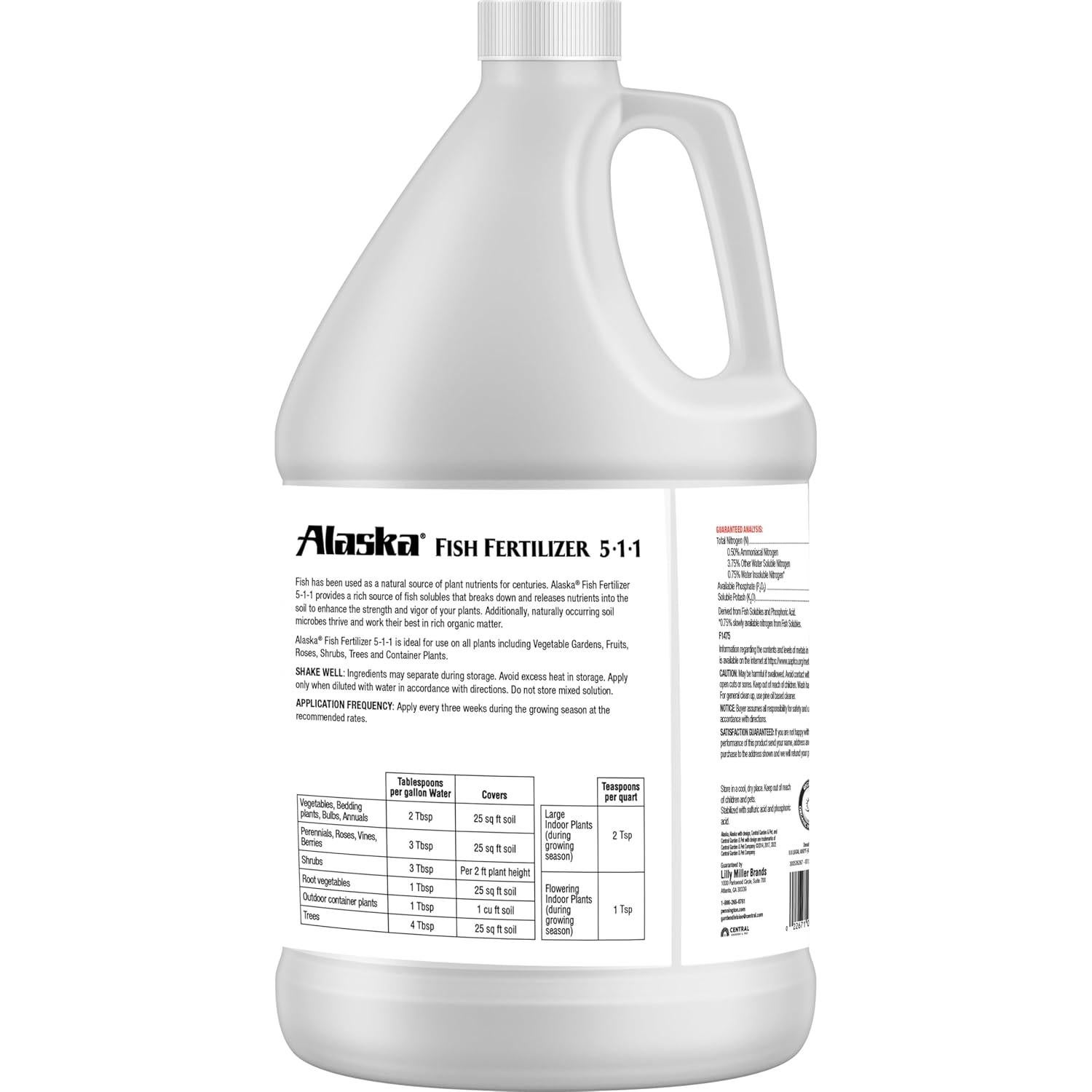 Fertilizante Líquido de Pescado Alaska 5-1-1 3.24 L OMRI