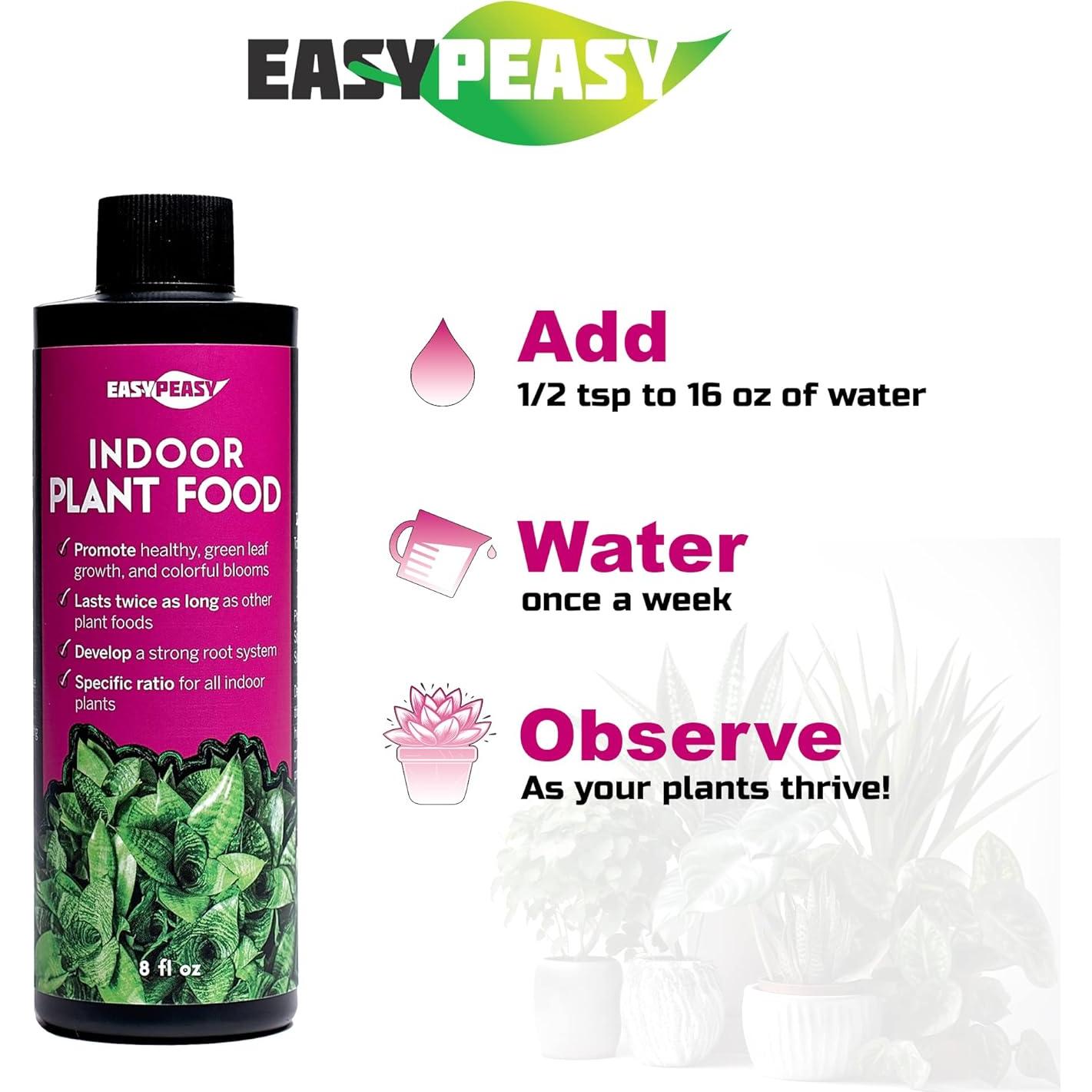 Fertilizante Líquido para Plantas de Interior Easy Peasy 4-3-4