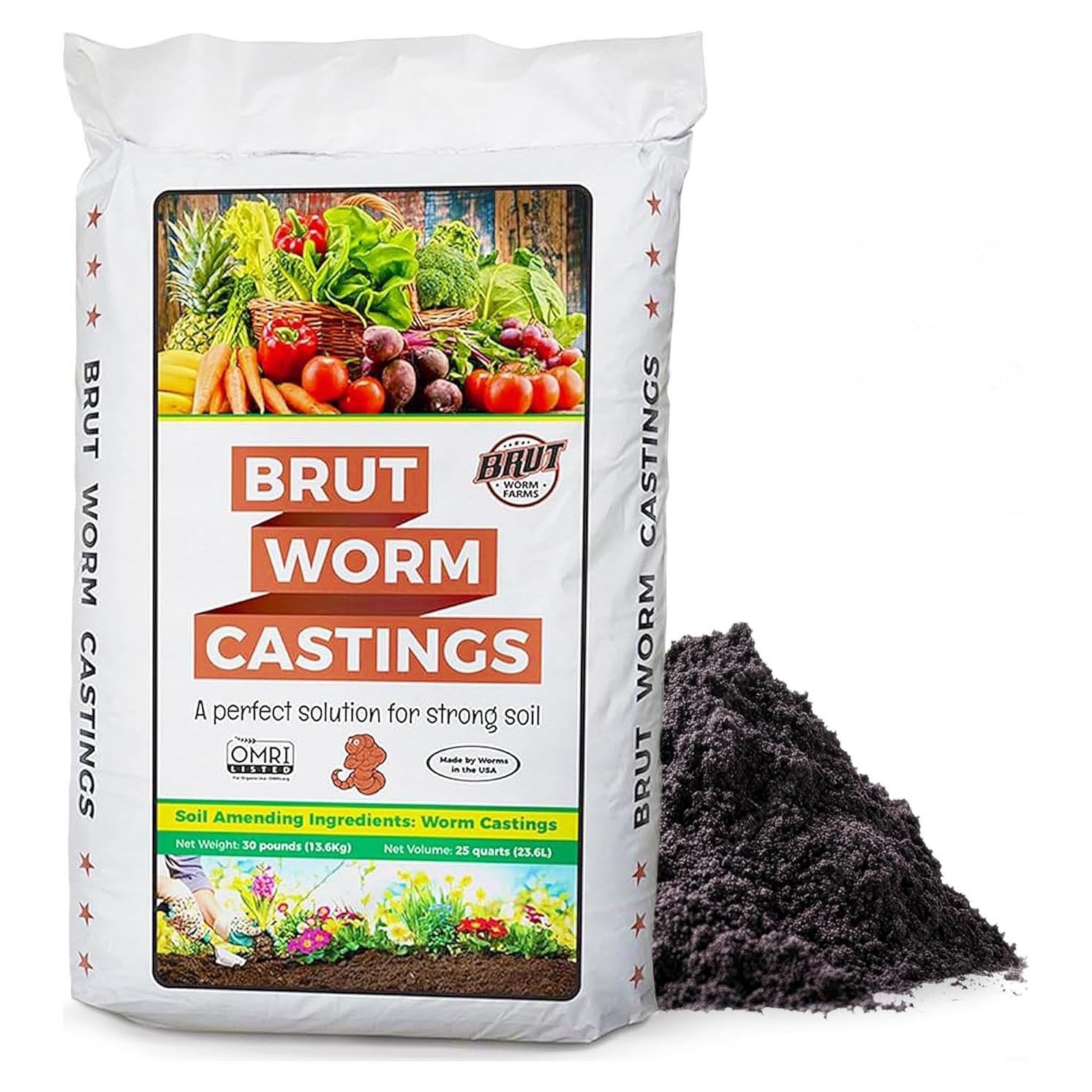 Abono Orgánico Brut Worm Castings 13.61 kg - Nutrientes Naturales
