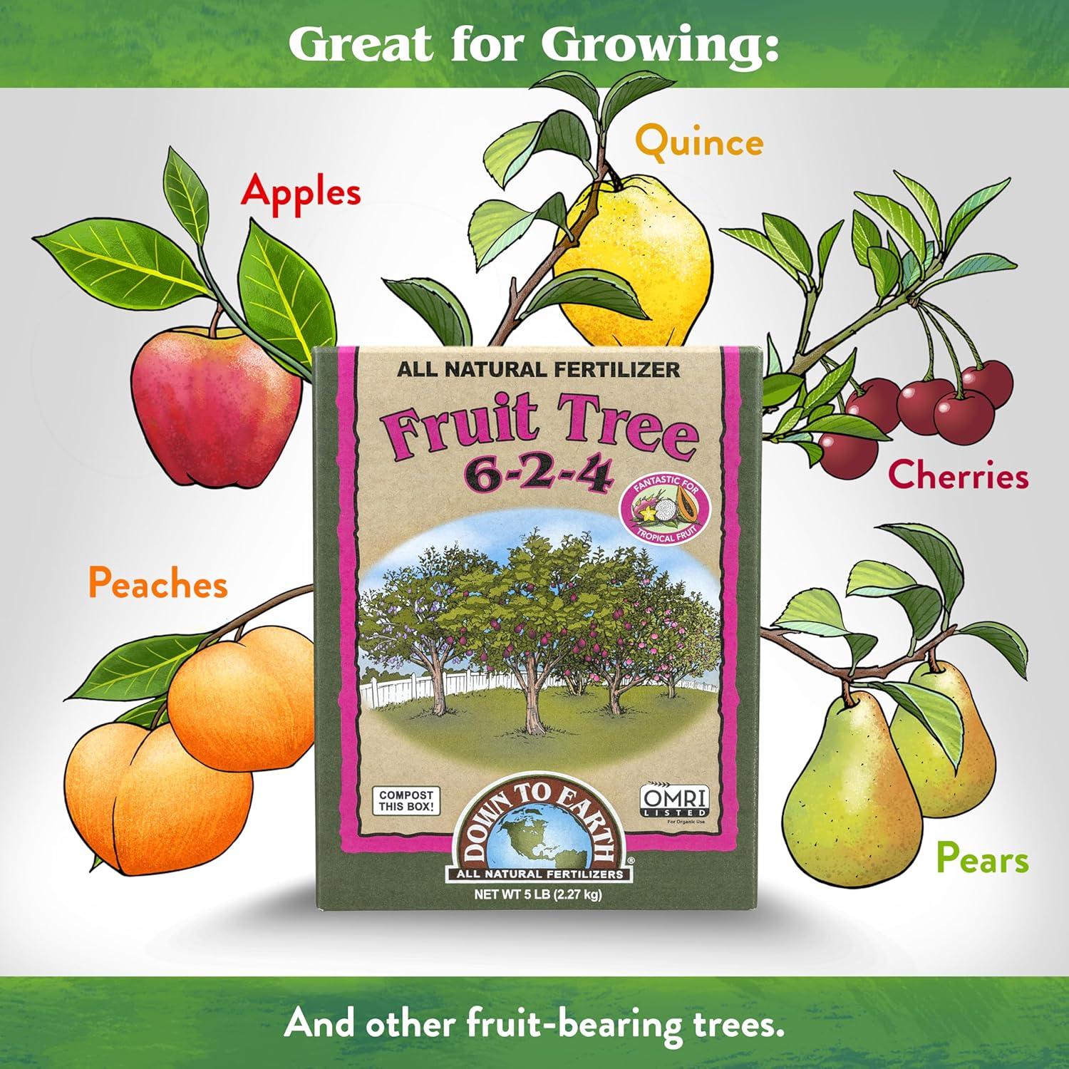 Fertilizante Orgánico Down To Earth para Árboles Frutales 6-2-4, 2.27kg