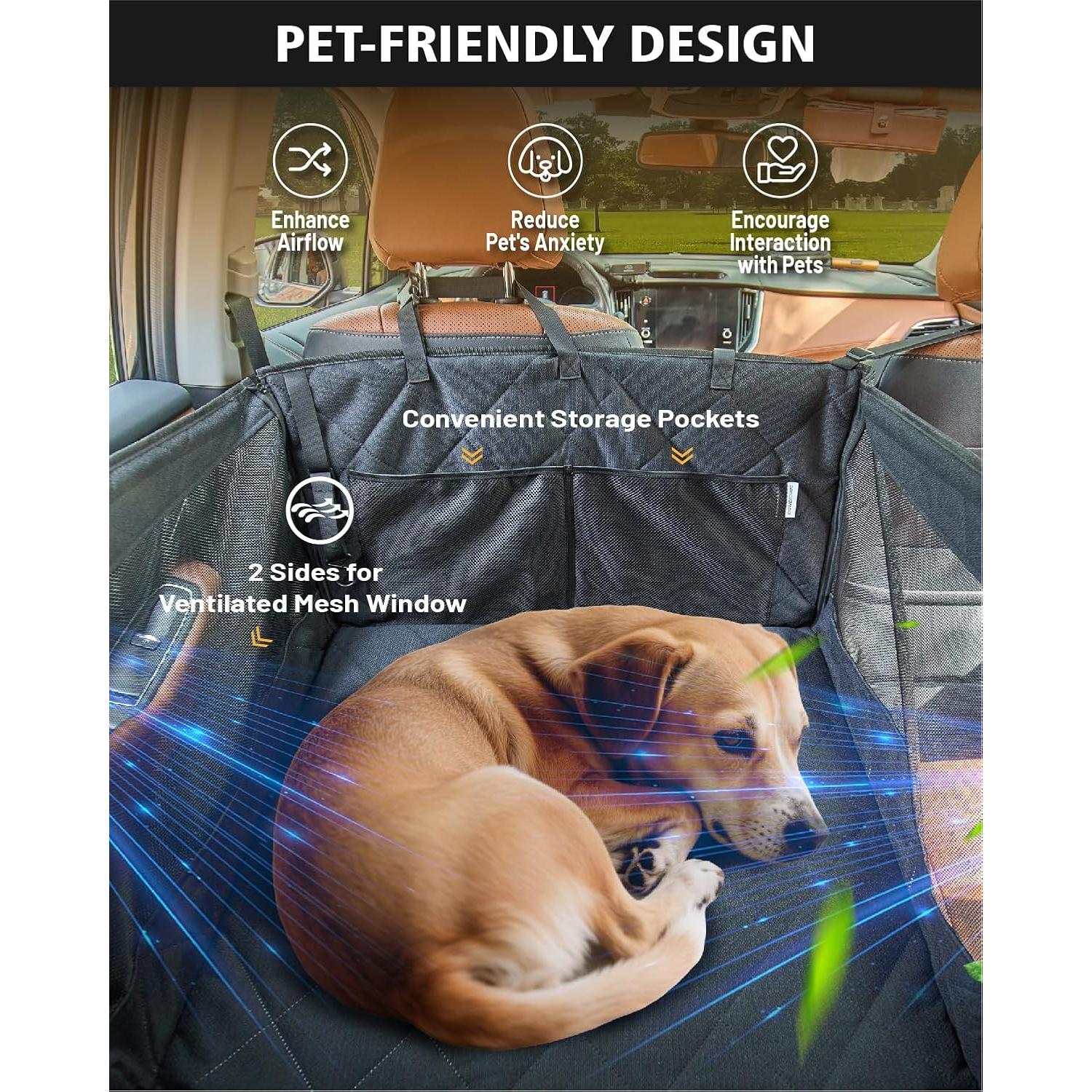 Asiento de Coche para Perros PAWPROVED PP1121 Impermeable Grande