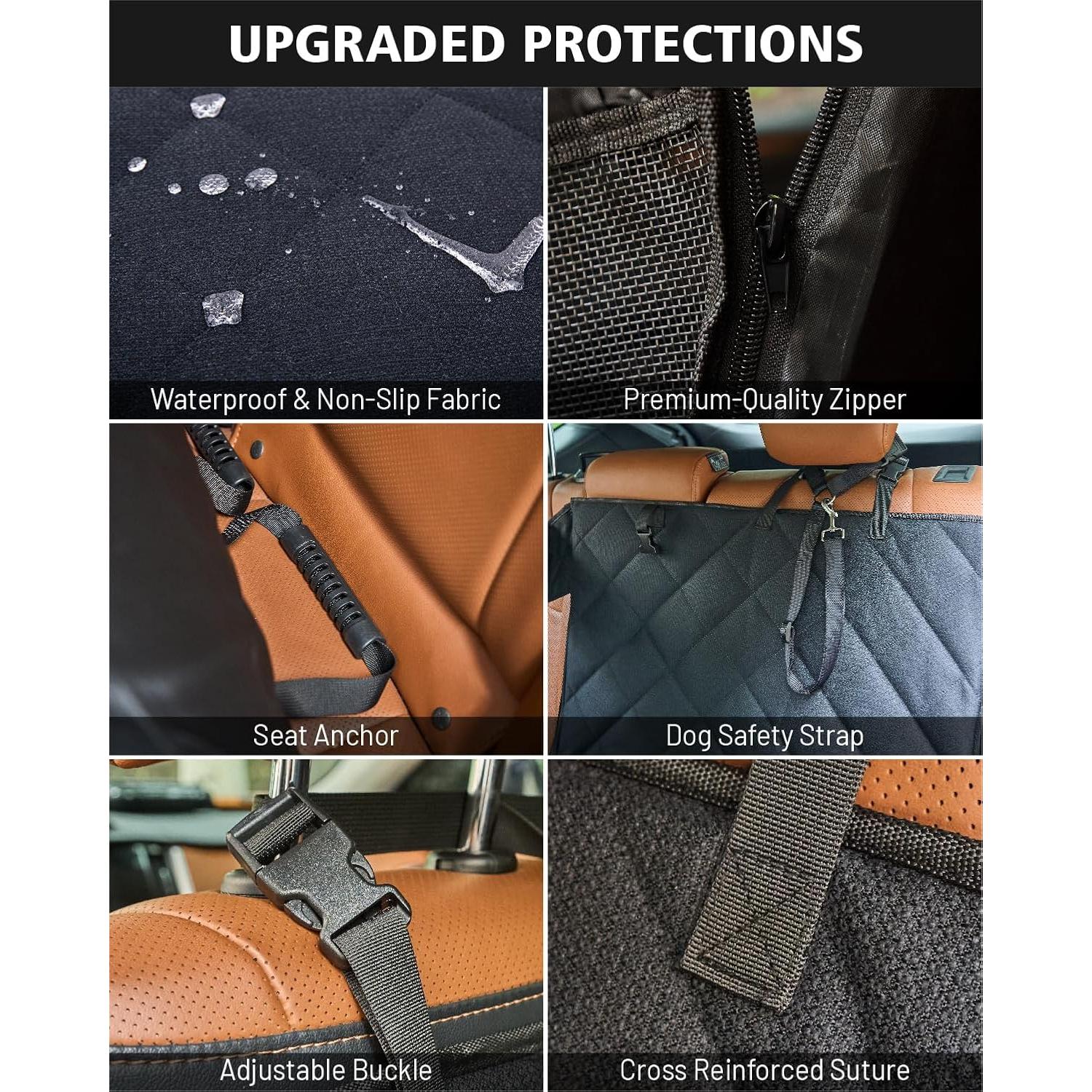 Asiento de Coche para Perros PAWPROVED PP1121 Impermeable Grande