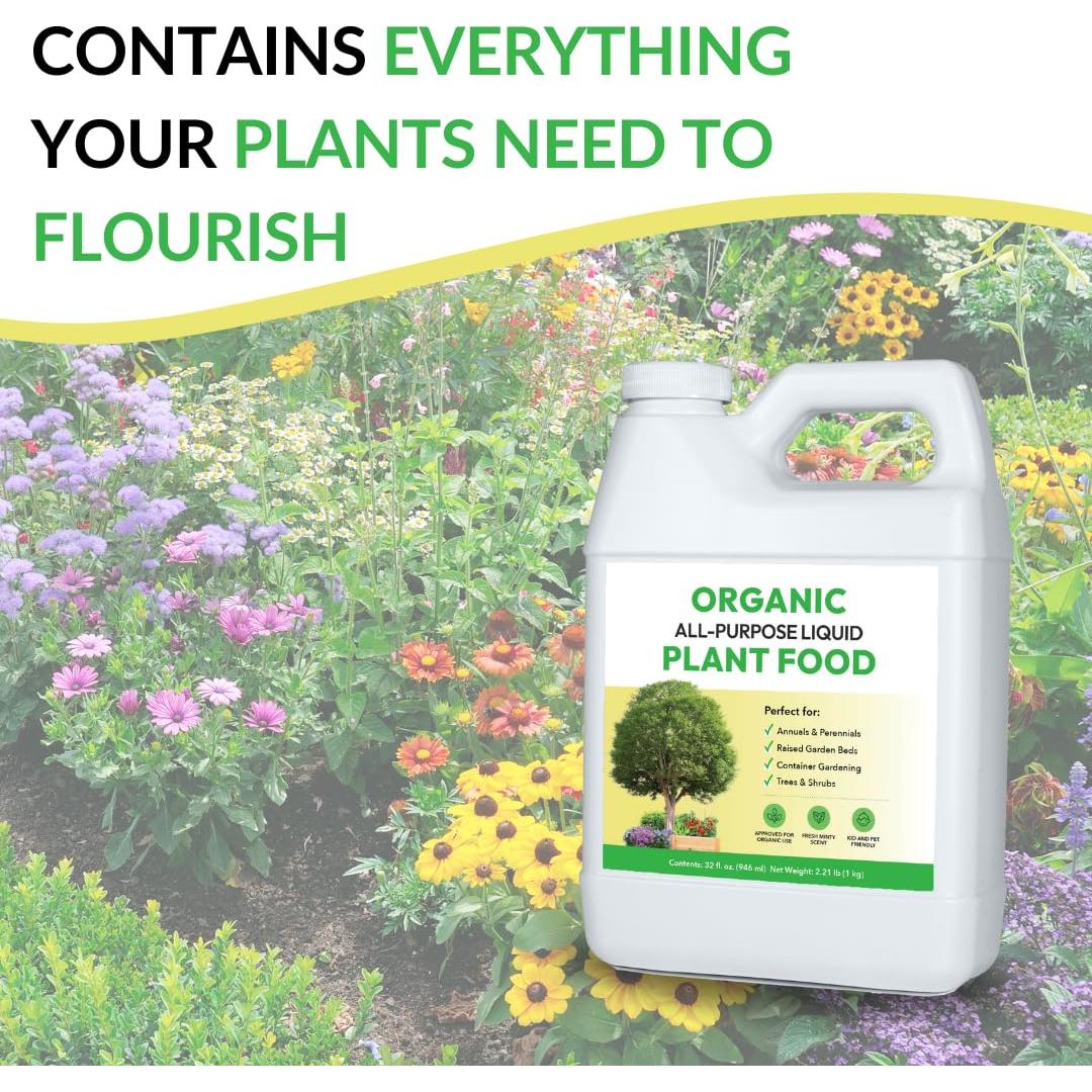 Fertilizante Líquido Orgánico FOOP 32oz para Plantas de Jardín