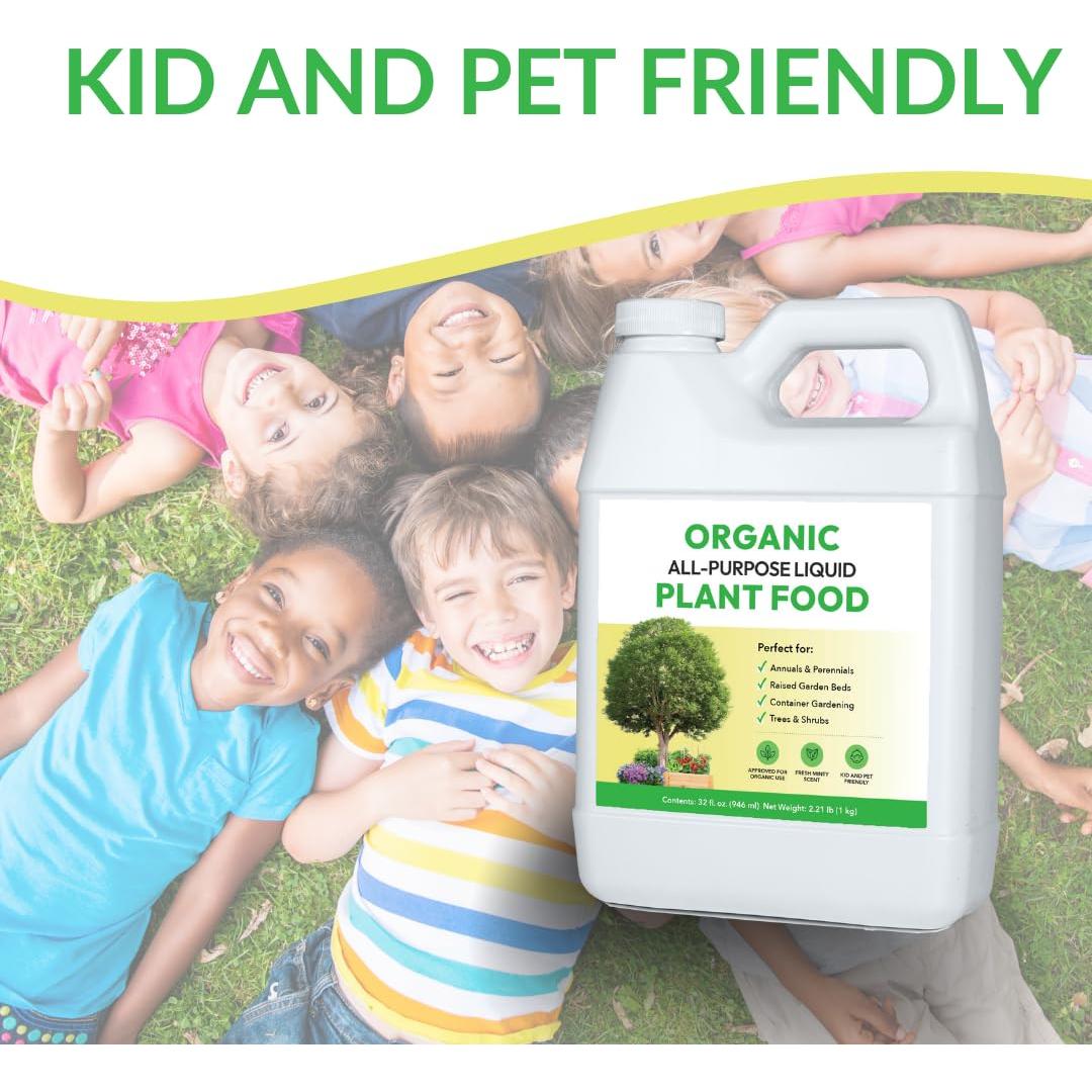 Fertilizante Líquido Orgánico FOOP 32oz para Plantas de Jardín