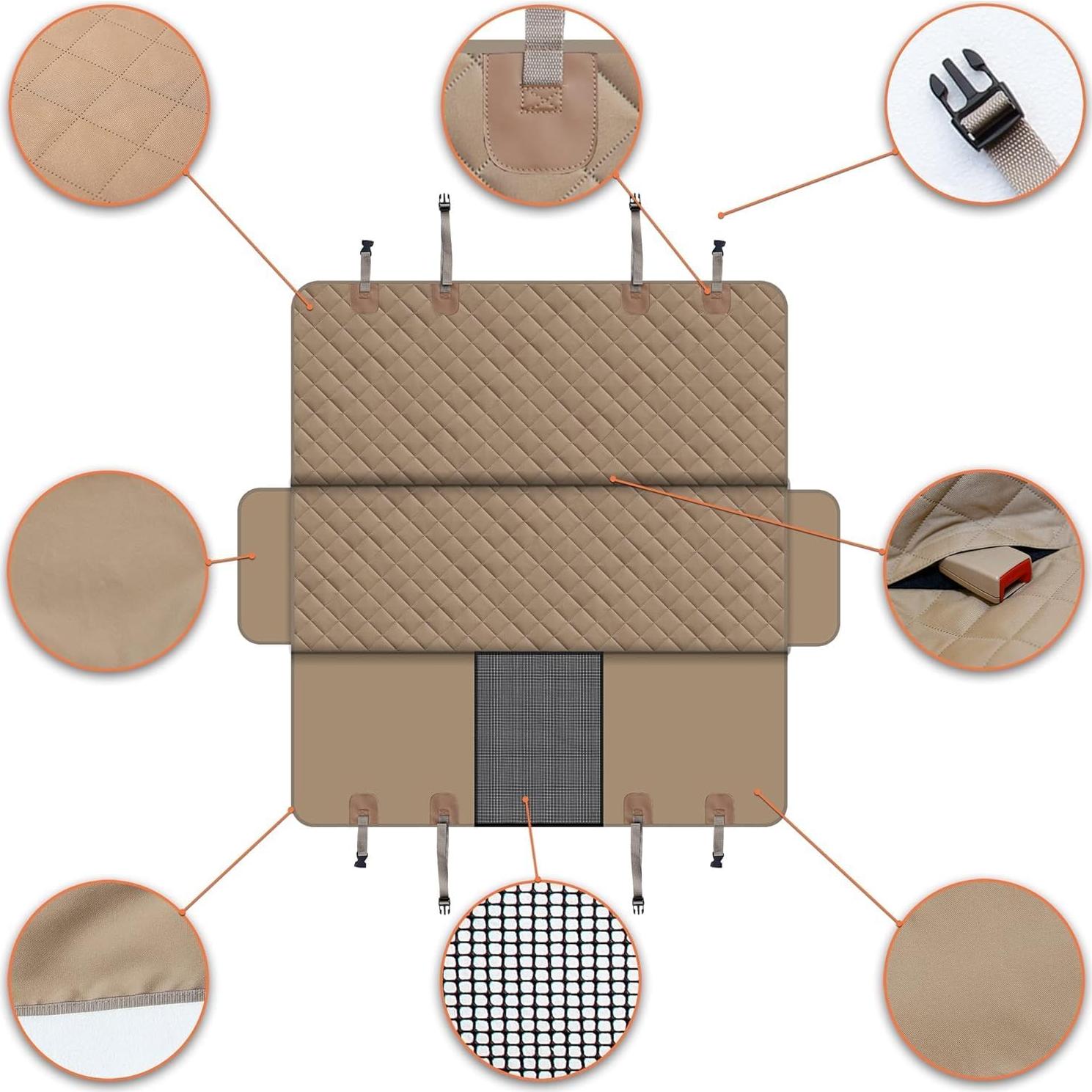 Funda de Asiento Trasero para Perros GXT Impermeable 135x145 cm