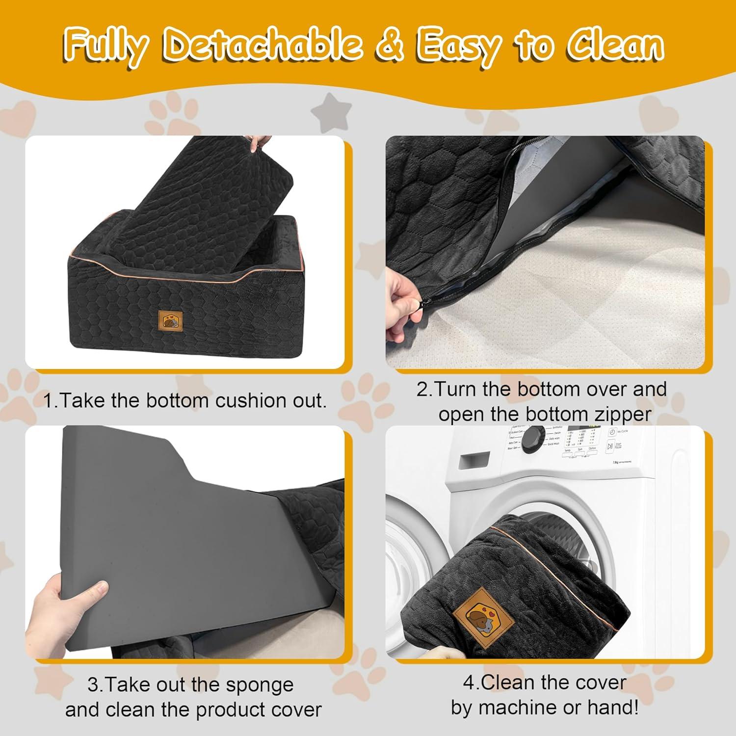 Asiento Elevador para Perros Melafa365 Mediano Negro 27 kg