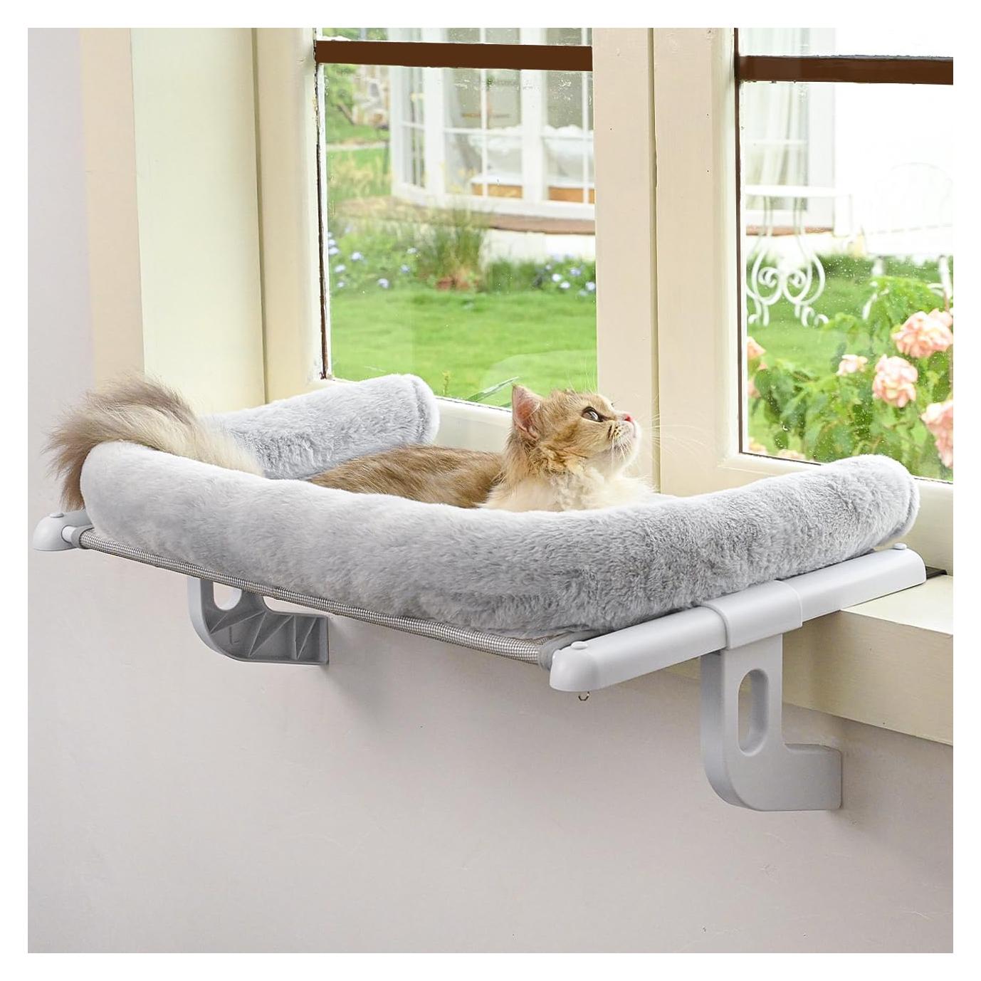 Perchero de Ventana para Gatos Zoratoo Grande Gris