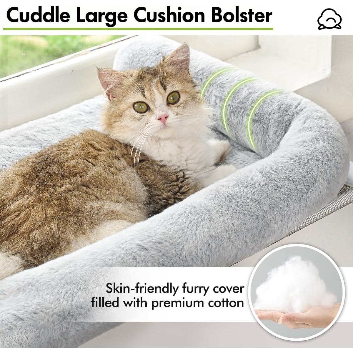 Perchero de Ventana para Gatos Zoratoo Grande Gris