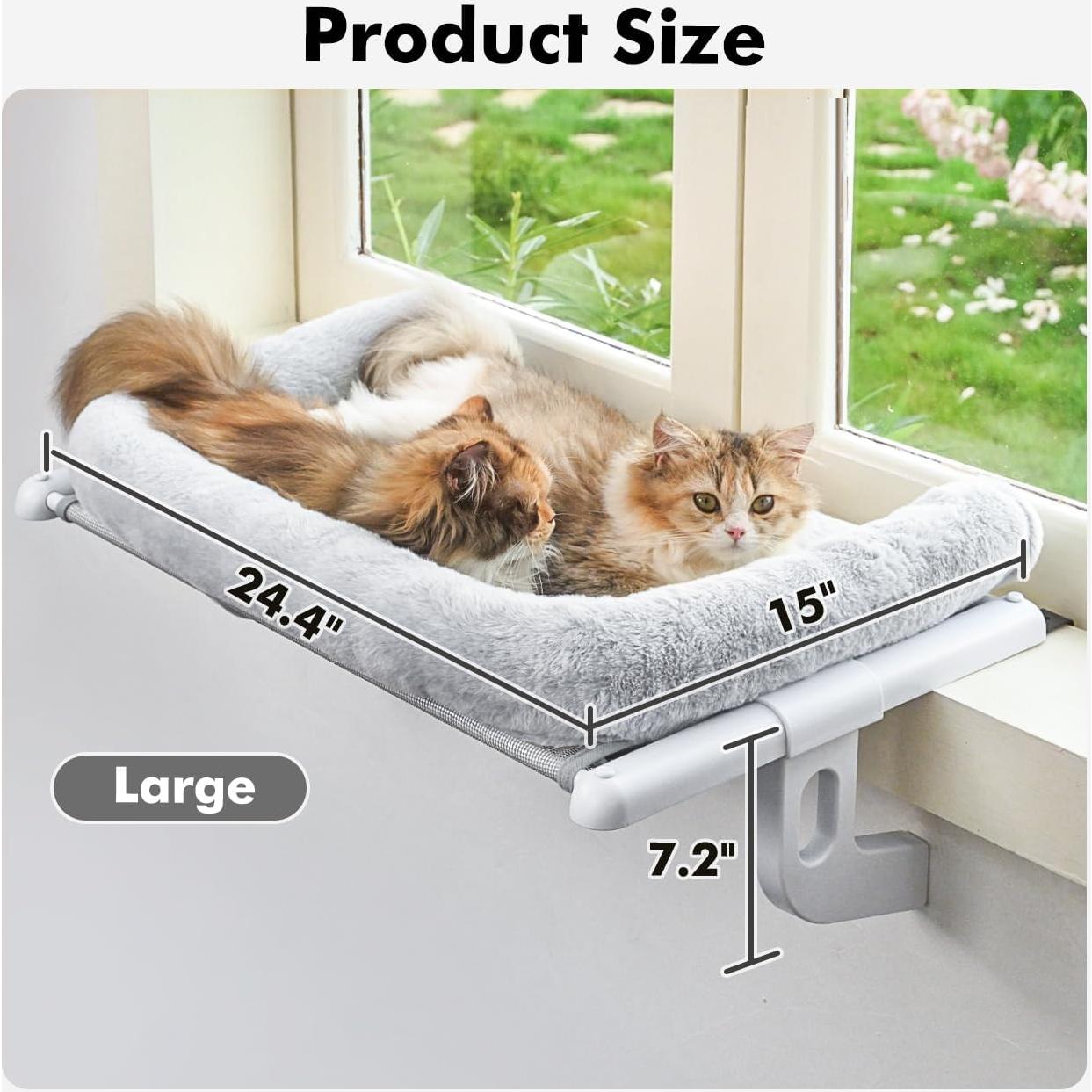 Perchero de Ventana para Gatos Zoratoo Grande Gris