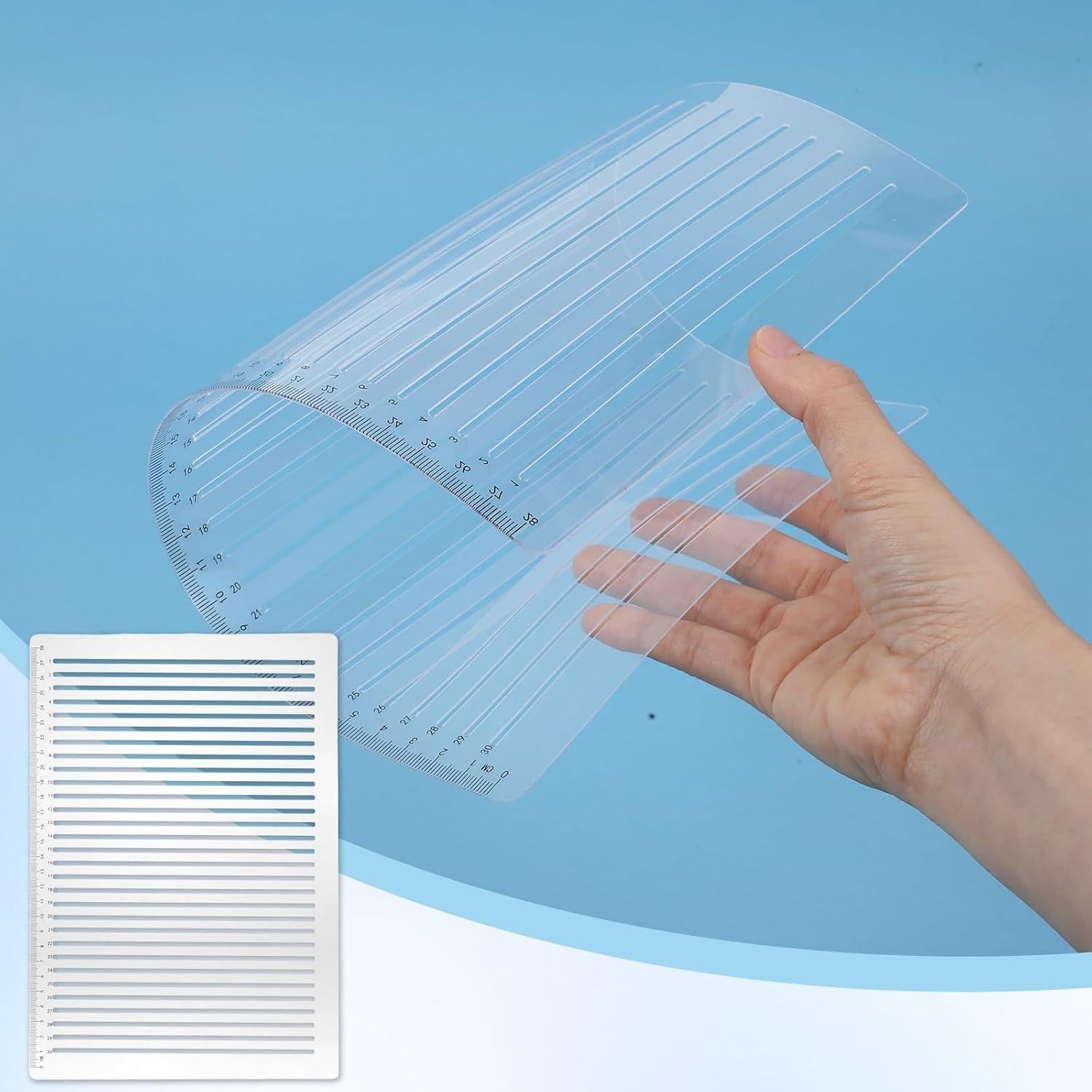 Plantilla Recta Plástica Sorcristy 29.7x20.5 cm Caligrafía