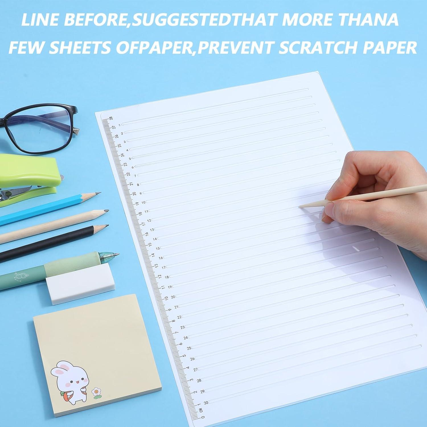 Plantilla Recta Plástica Sorcristy 29.7x20.5 cm Caligrafía