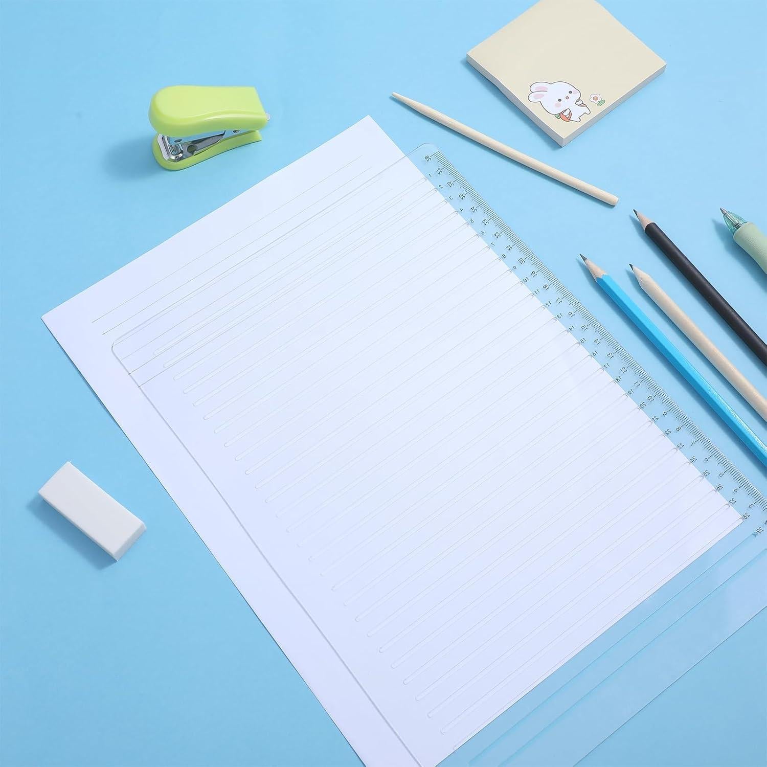 Plantilla Recta Plástica Sorcristy 29.7x20.5 cm Caligrafía