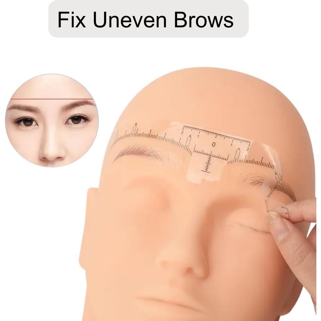 100 Pcs Regla Adhesiva Desechable para Cejas LEESAM