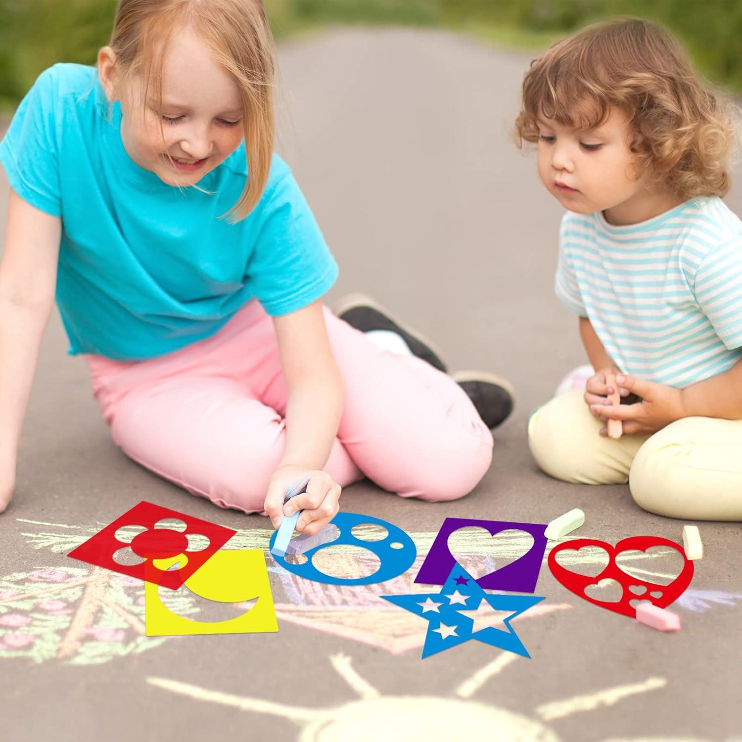 24 Plantillas de Dibujo para Niños Chinco - Geométricas 12.5cm