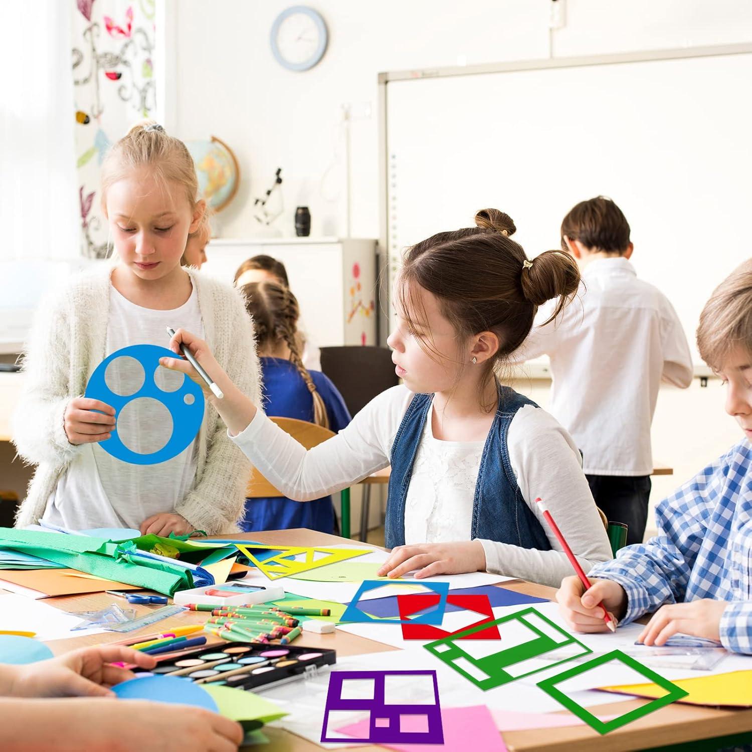 24 Plantillas de Dibujo para Niños Chinco - Geométricas 12.5cm