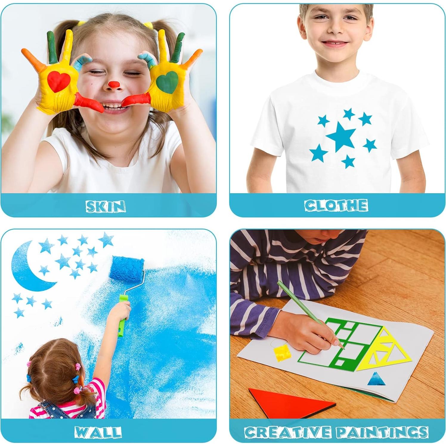 24 Plantillas de Dibujo para Niños Chinco - Geométricas 12.5cm