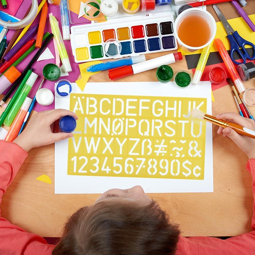 Juego de Plantillas de Letras y Números EKDJKK - 4 Tamaños