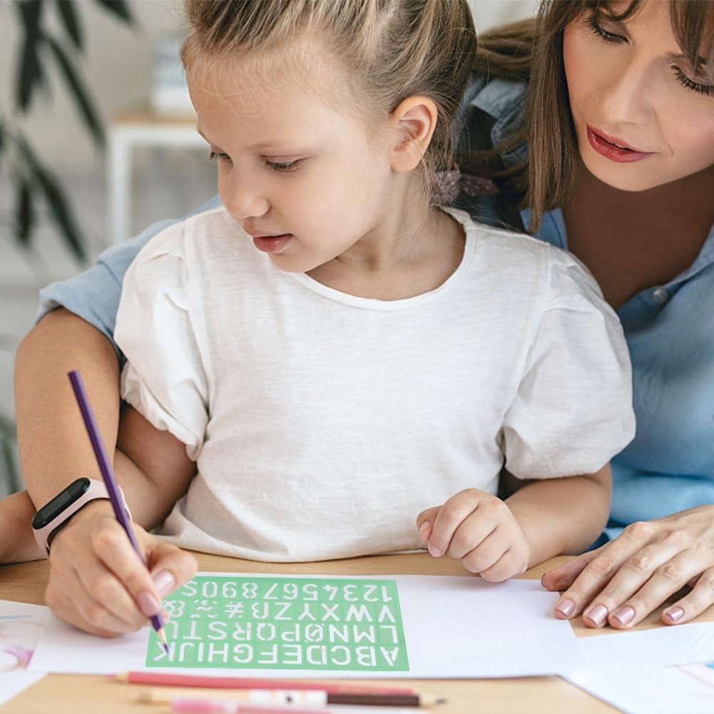 Juego de Plantillas de Letras y Números EKDJKK - 4 Tamaños