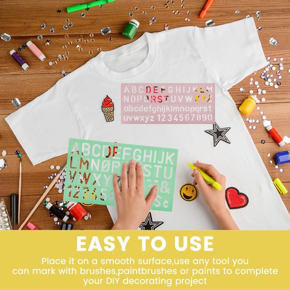 Juego de Plantillas de Letras y Números EKDJKK - 4 Tamaños