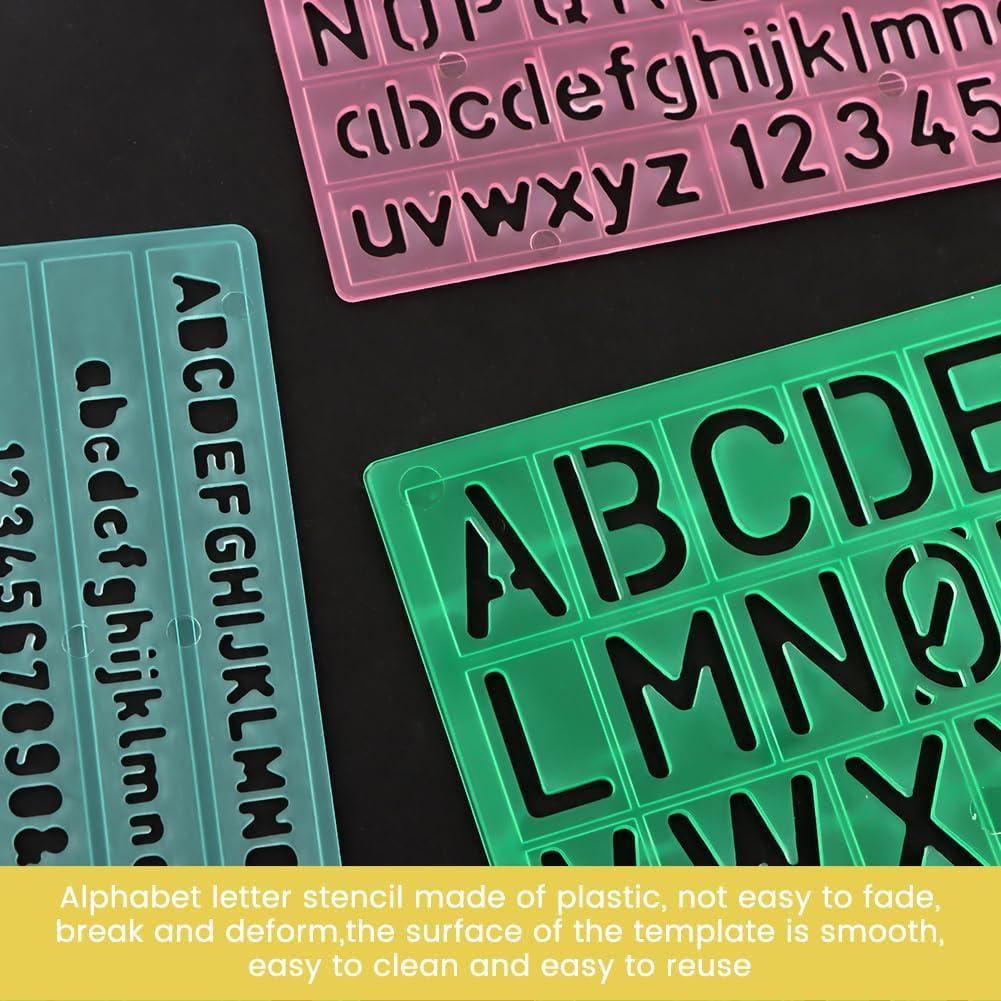 Juego de Plantillas de Letras y Números EKDJKK - 4 Tamaños