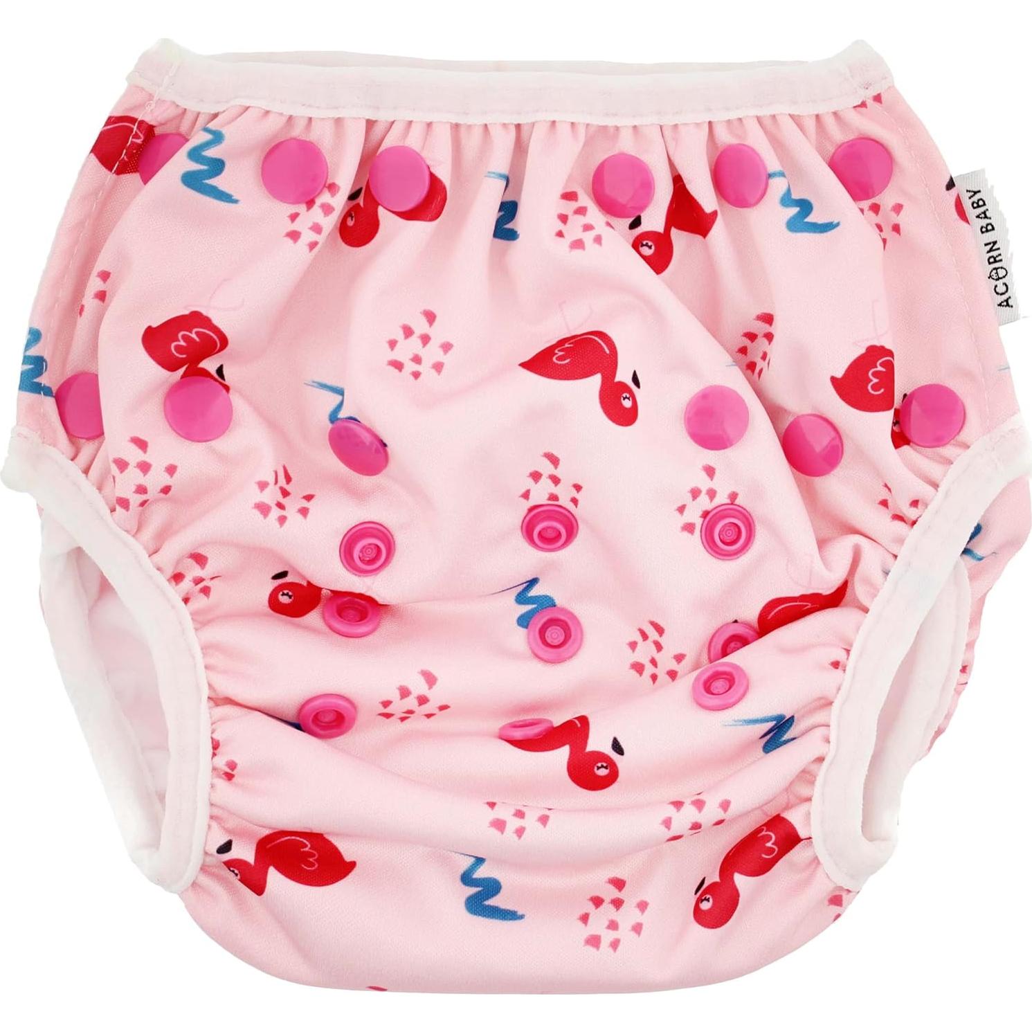 Pañal de Natación Acorn Baby Flamenco Rosa Talla 0-5