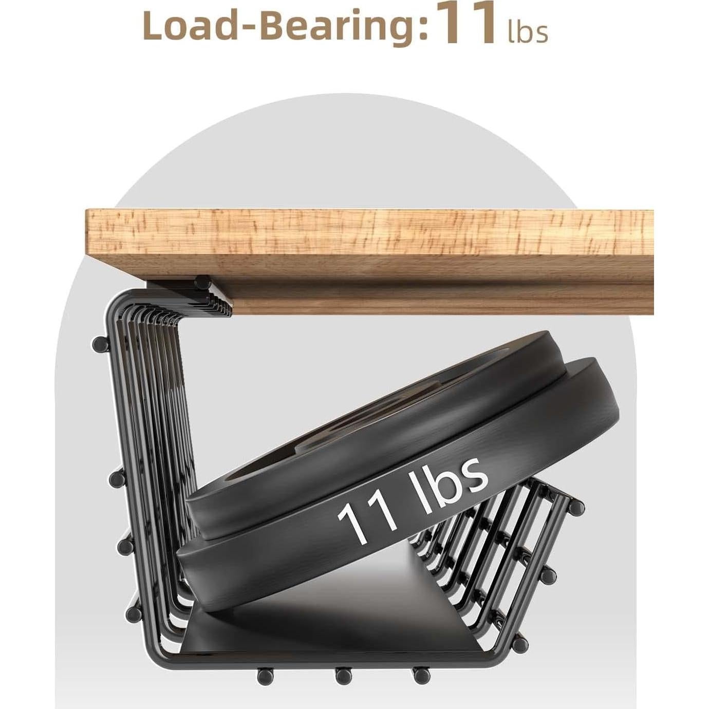 Paquete de 2 Bandejas de Gestión de Cables Delamu Negro 84 cm