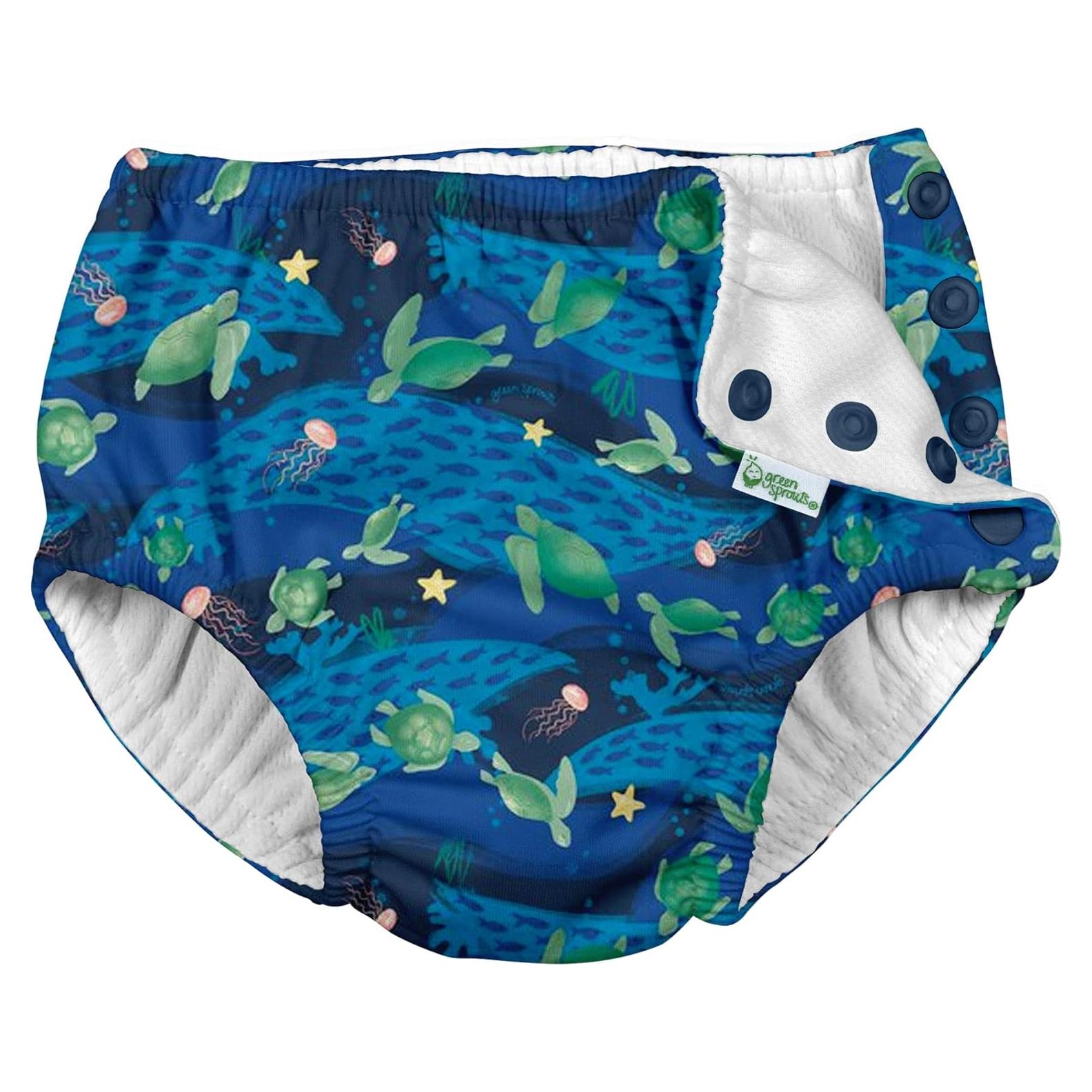 Pañal de Natación Reutilizable iPlay Tortuga Marina 3T
