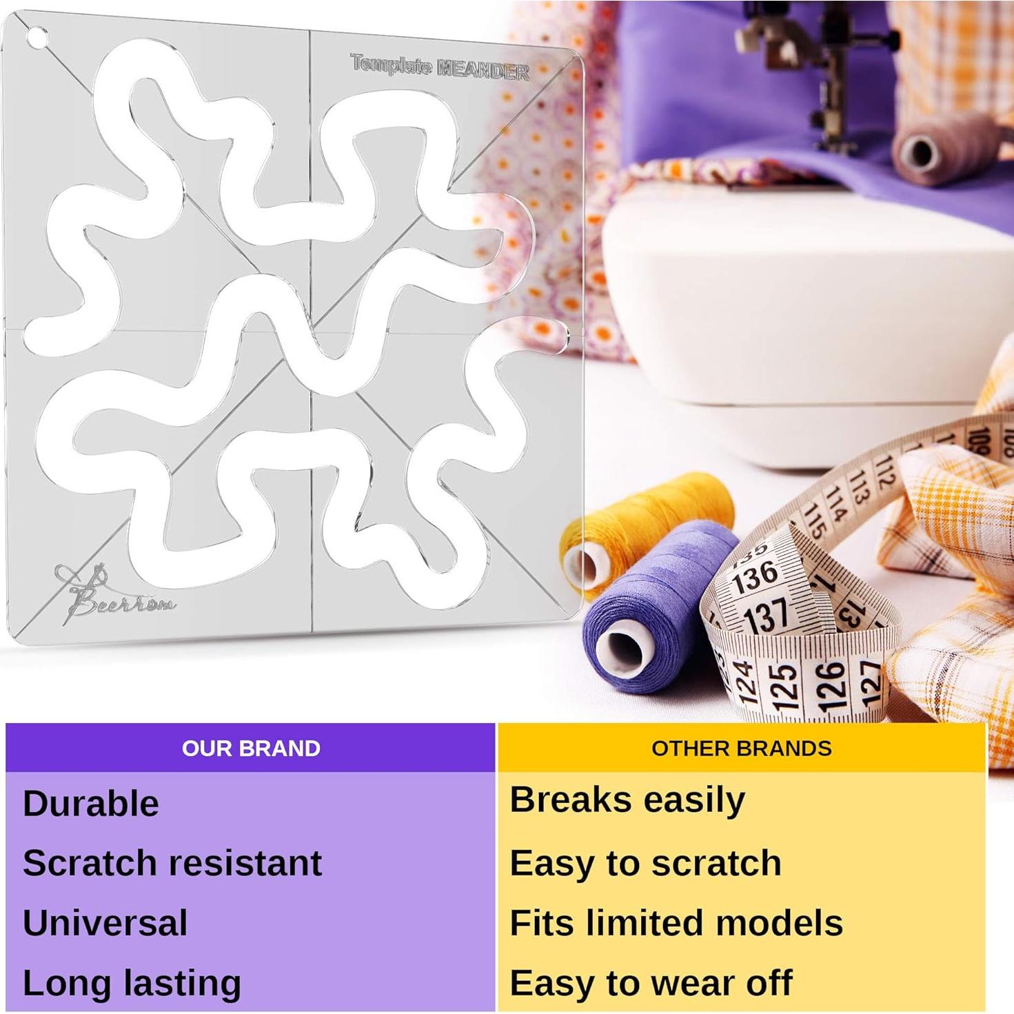 Plantilla de Acolchado Beerrom 4mm para Máquinas de Coser