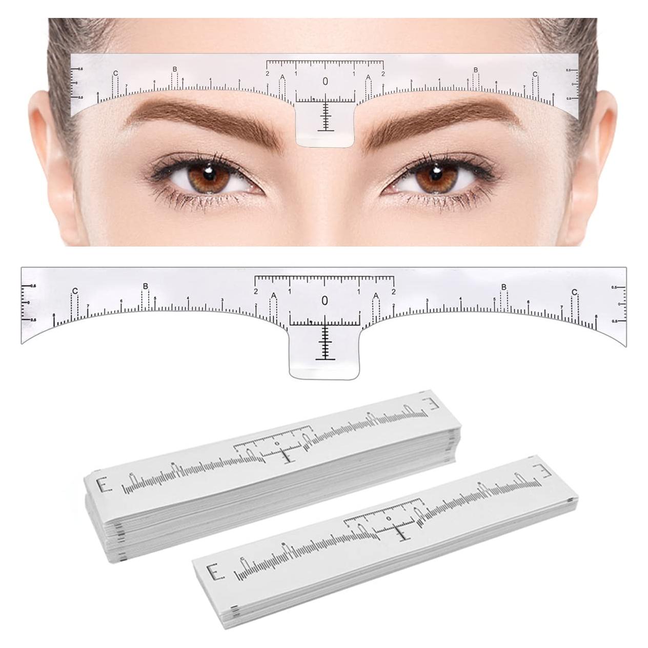 Paquete de 100 Reglas Desechables para Cejas KINGMAS
