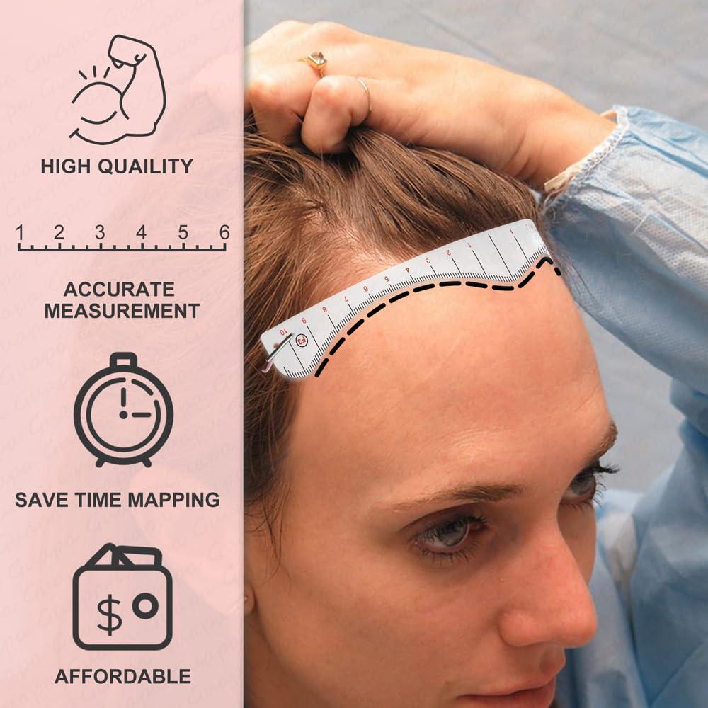 Regla Plantilla para Dibujo de Línea Capilar Rasmet - 7 Estilos