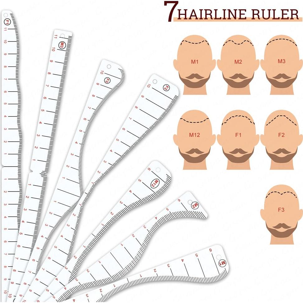 Regla Plantilla para Dibujo de Línea Capilar Rasmet - 7 Estilos