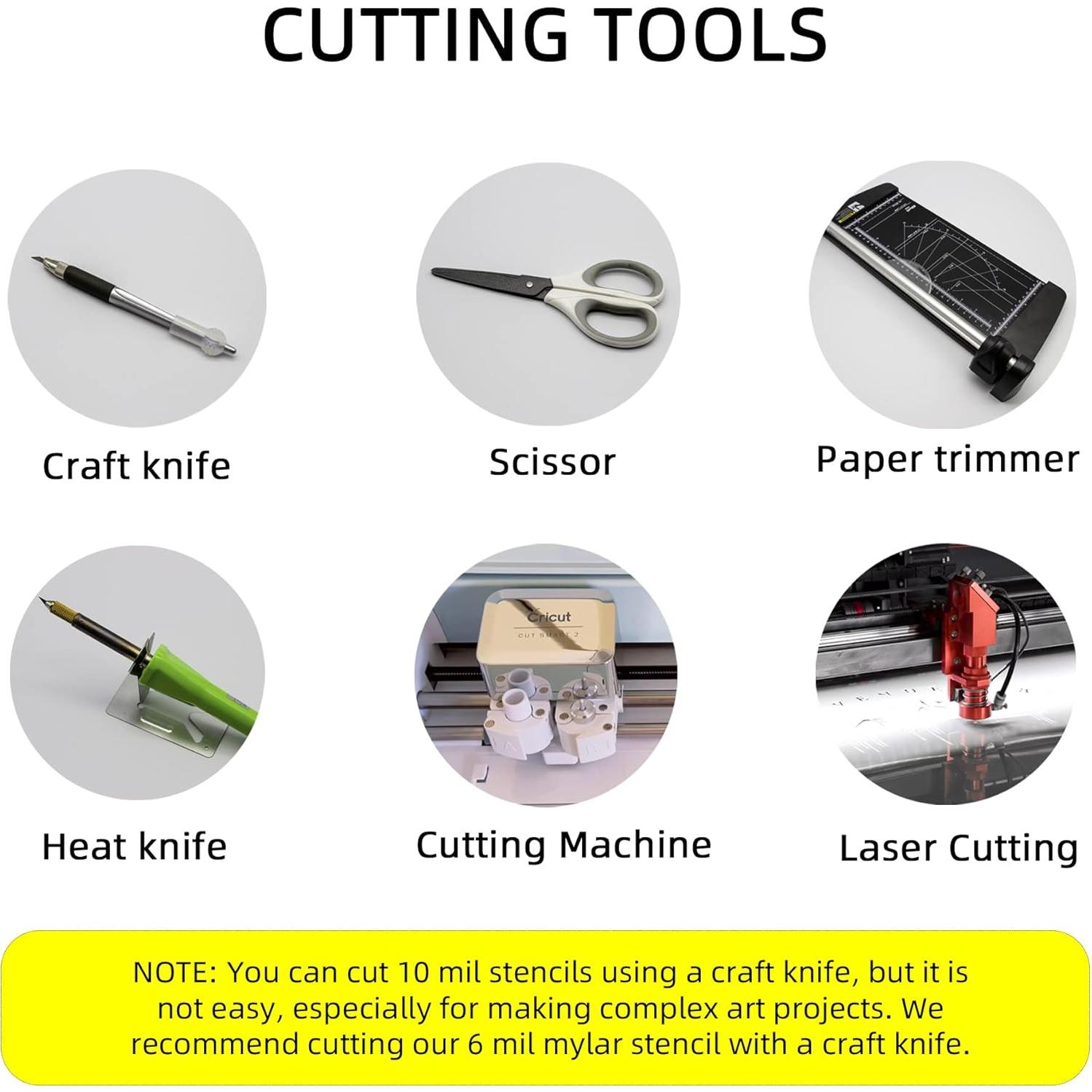 10 Hojas Plantillas Mylar 12x24 cm Neglex Reutilizables