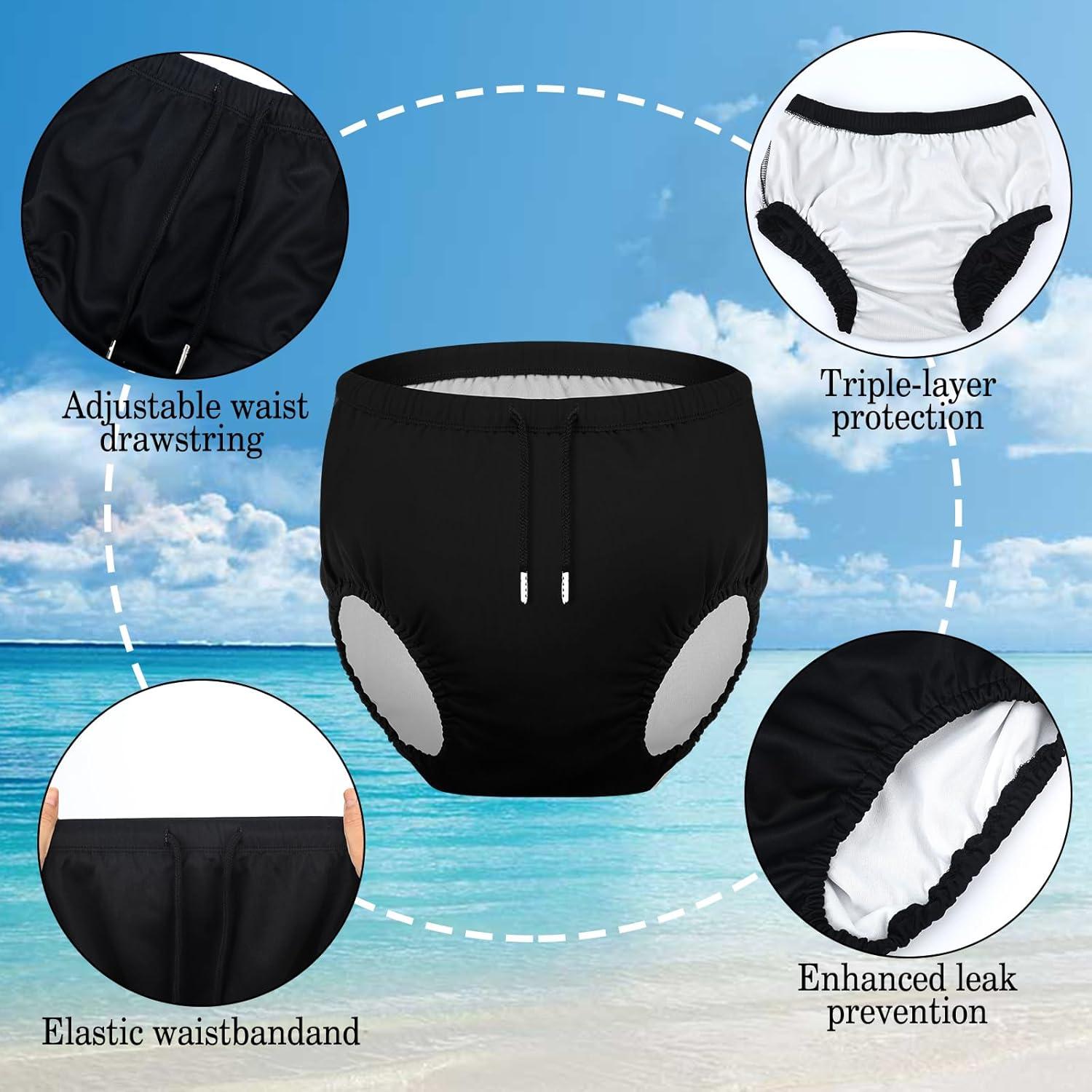 Pañales de Natación Reutilizables Glitopper M para Adultos