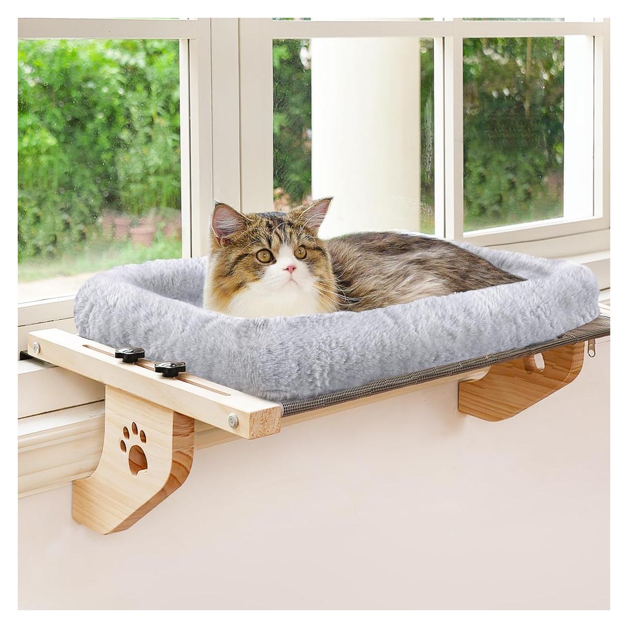 Perch de Ventana para Gatos AMOSIJOY 62x38cm Resistente