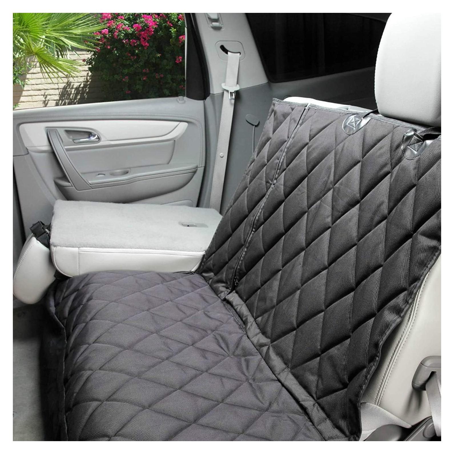 Hamaca para Perros 4Knines Regular Negra - Funda Impermeable para Autos