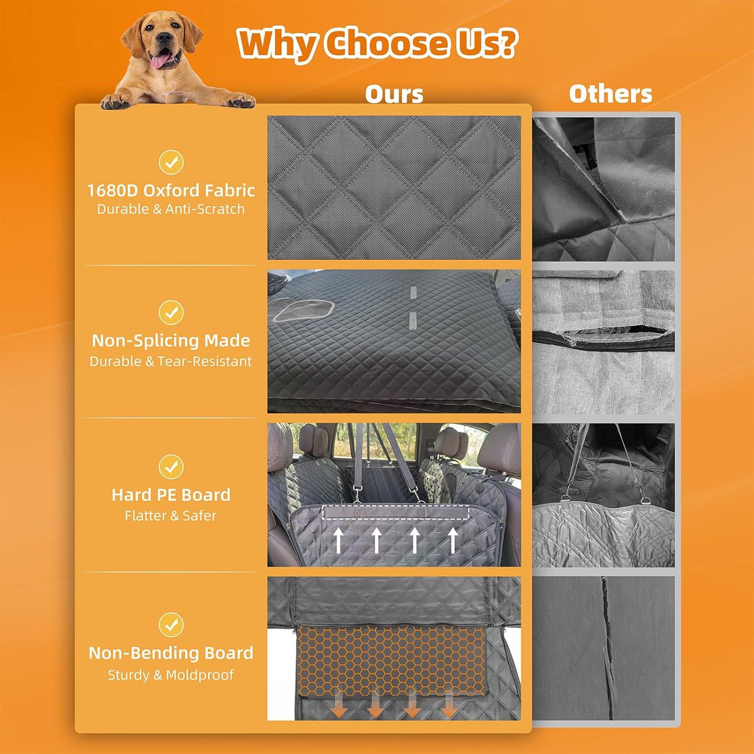 Extensor de Asiento Trasero para Perros HERBERWE HBW-1680D Negro