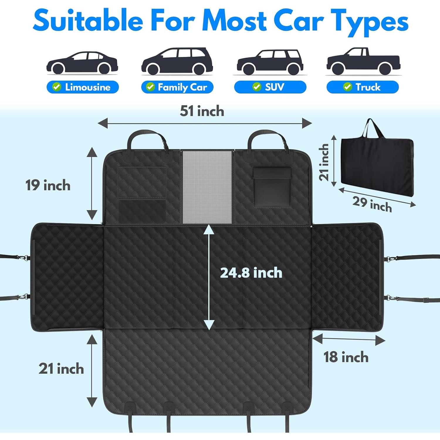 Funda de Asiento para Perros Linzdvay Impermeable 129.5x63cm