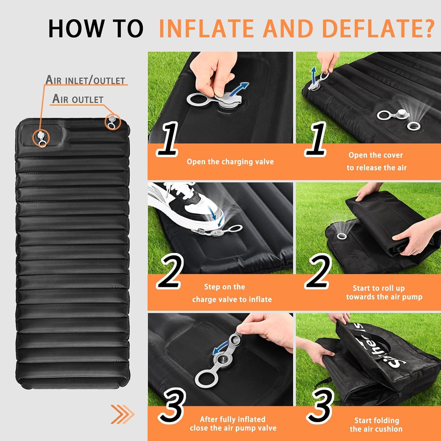 Cubierta de Asiento Trasero para Perros Sixheels - Negro Inflable