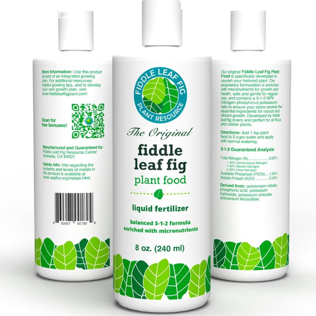 Fertilizante Líquido Fiddle Leaf Fig 226.8ml - Sin Urea NPK 3-1-2