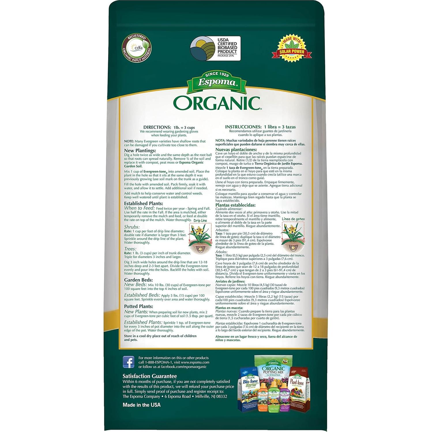 Fertilizante Orgánico Espoma Evergreen-Tone 4-3-4 3.63 kg
