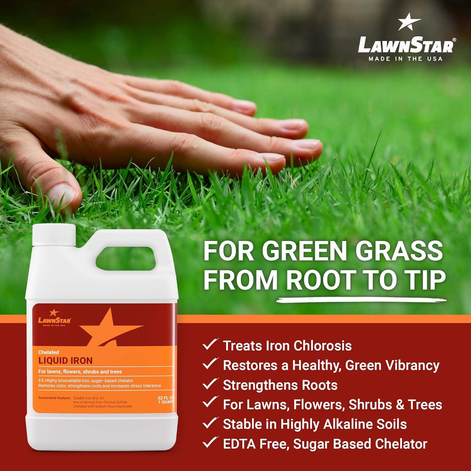 Hierro Líquido Quelado LawnStar 32 Oz - Multiusos para Plantas
