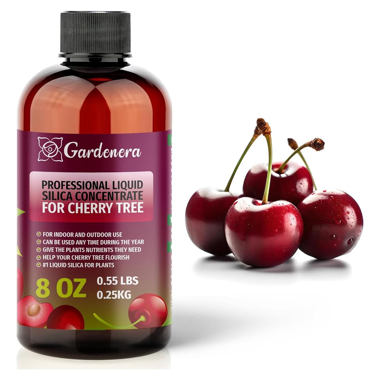 Fertilizante de Silicato Líquido Gardenera 250mL para Cerezo
