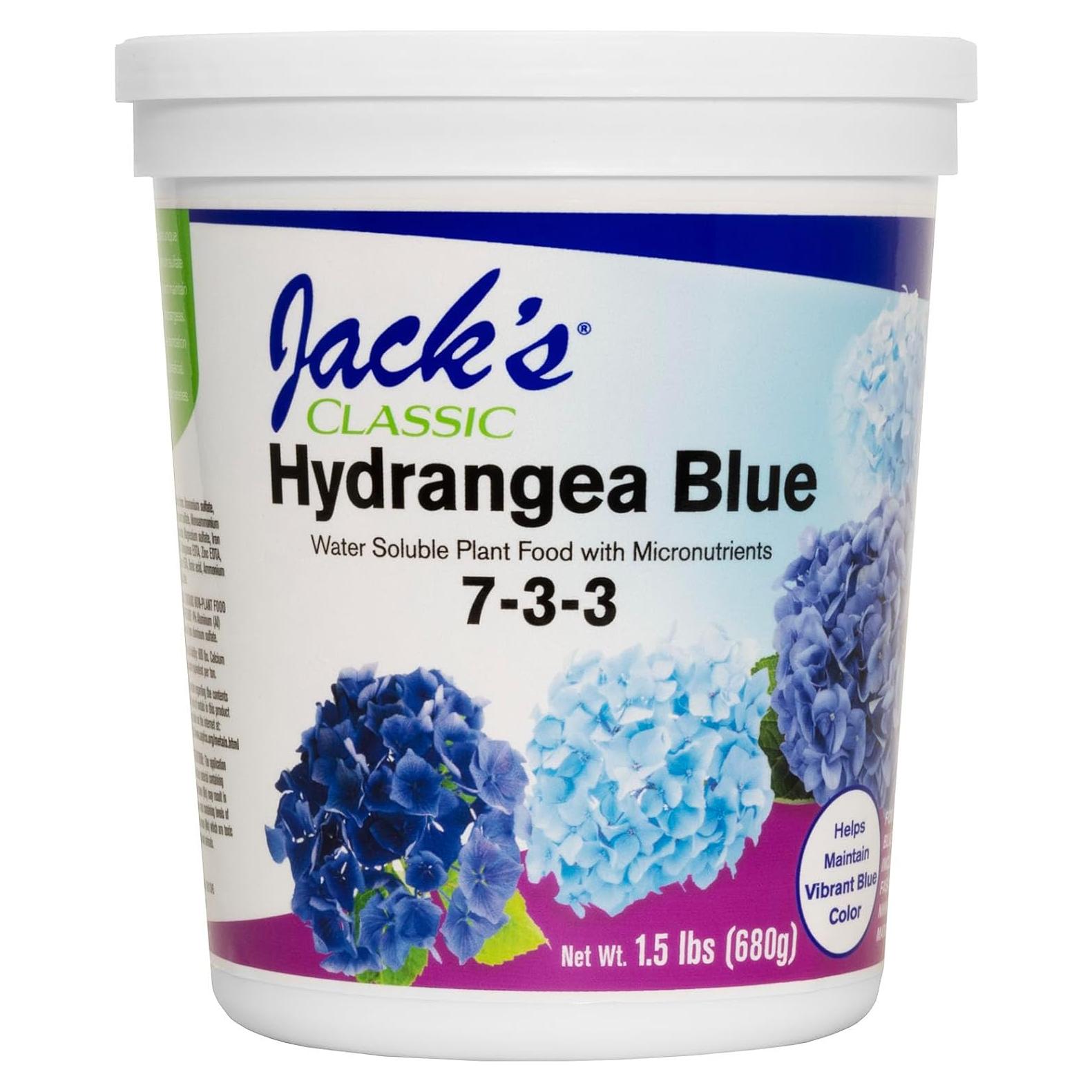 Fertilizante Hidrosoluble Jack's Classic 7-3-3 para Hortensias 680g